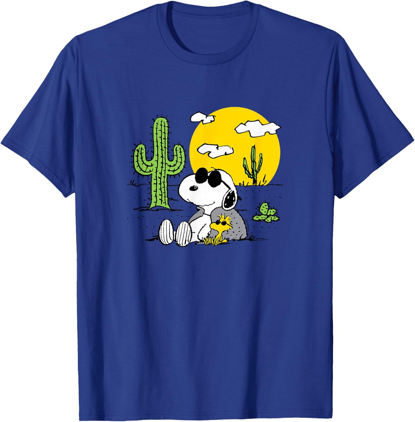 Peanuts - Summer - Snoopy & Woodstock Desert T-Shirt - T-Shirt | Royal