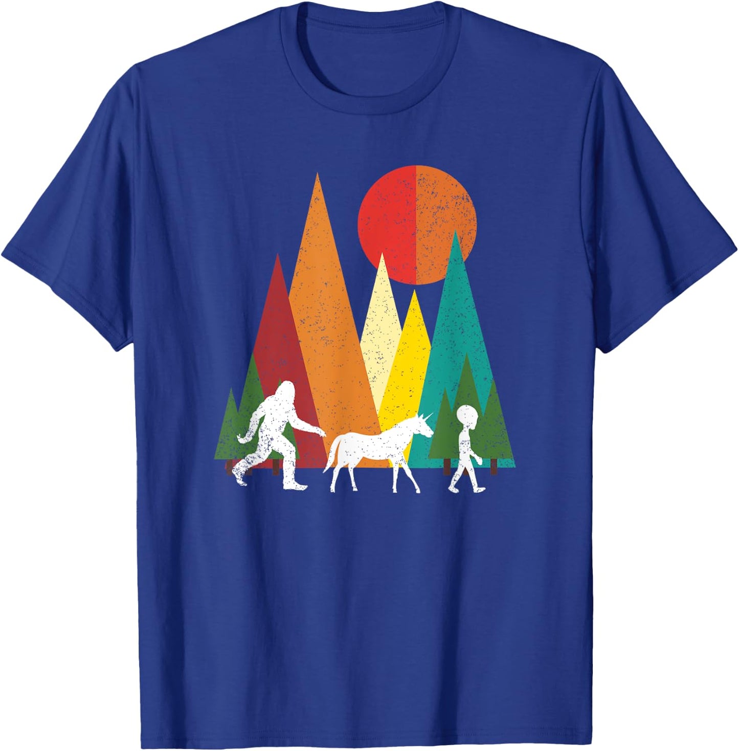 Bigfoot alien unicorn alien fantasy Gift T-Shirt - T-Shirt | Royal