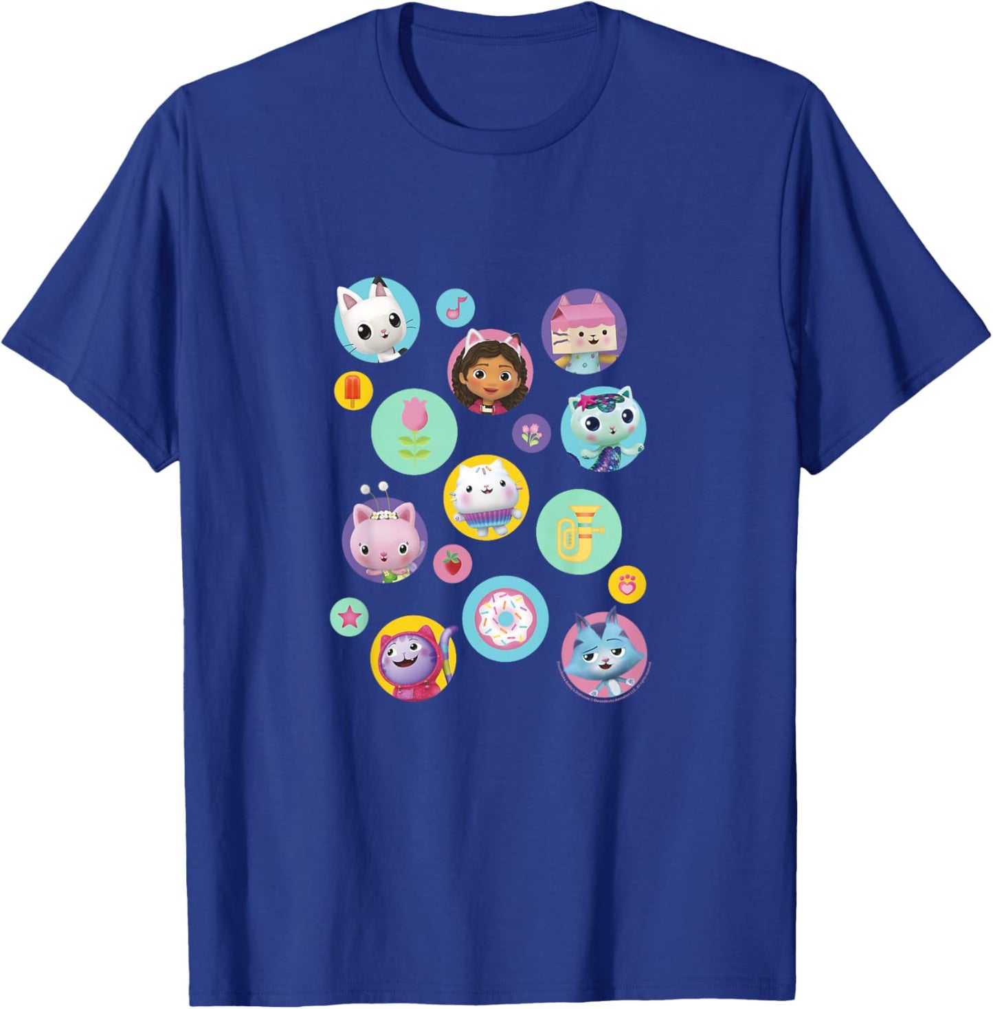 Kids Gabby's Dollhouse Icons T-Shirt - T-Shirt | Royal