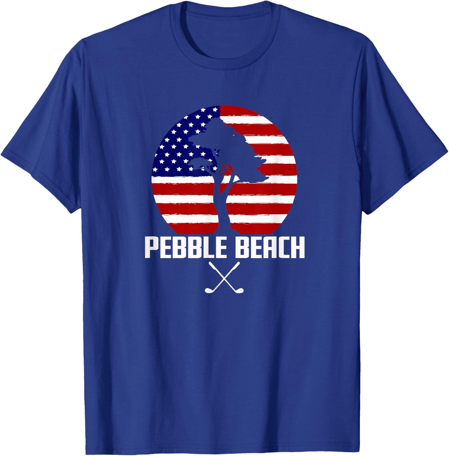 Pebble Beach Golf | Cypress Tree T-Shirt - T-Shirt | Royal
