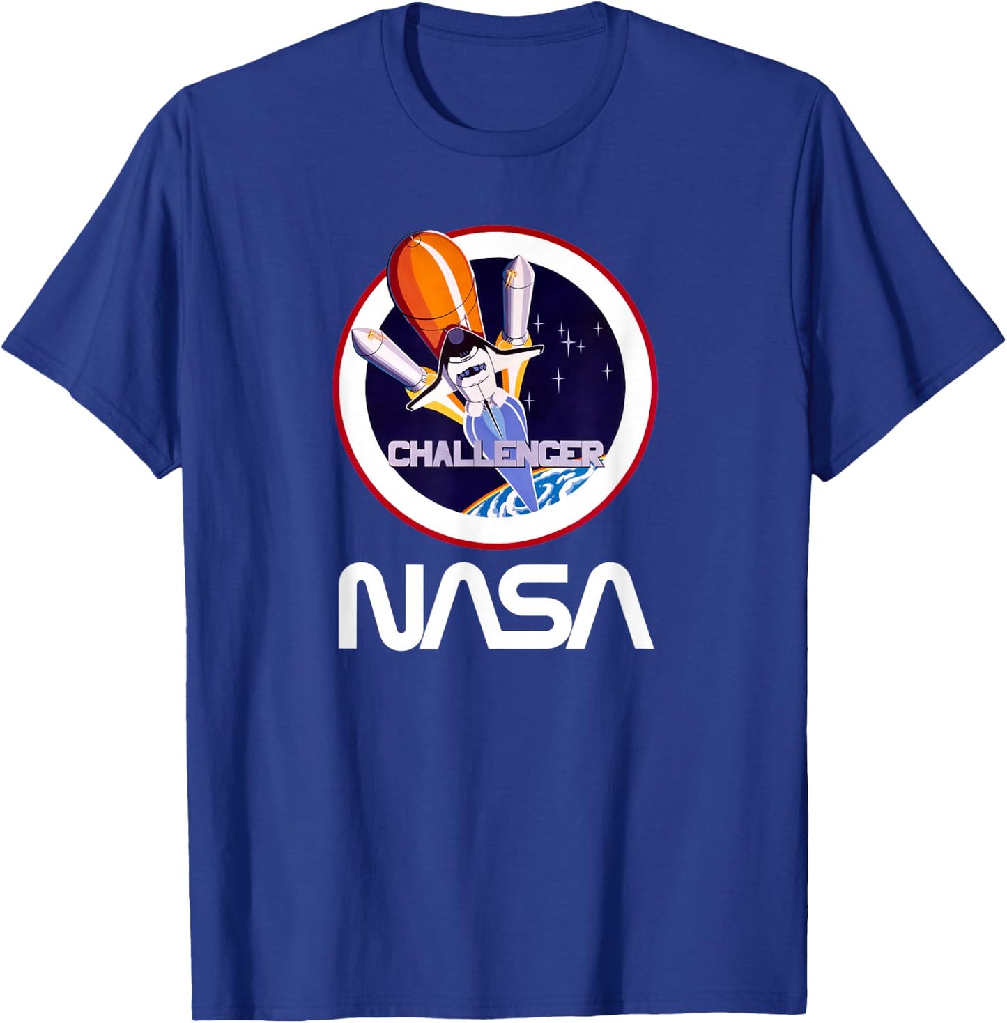 NASA Space Shuttle Challenger crew logo T-Shirt - T-Shirt | Royal