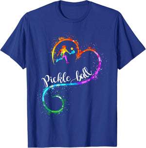 I Love Pickleball Watercolors Funny Pickleball Girl Player T-Shirt - T-Shirt | Royal