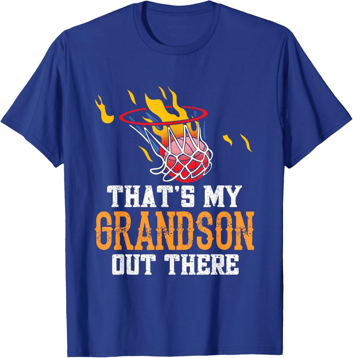 That's My Grandson Out There Basketball Sports Athlete Field T-Shirt - T-Shirt | Royal