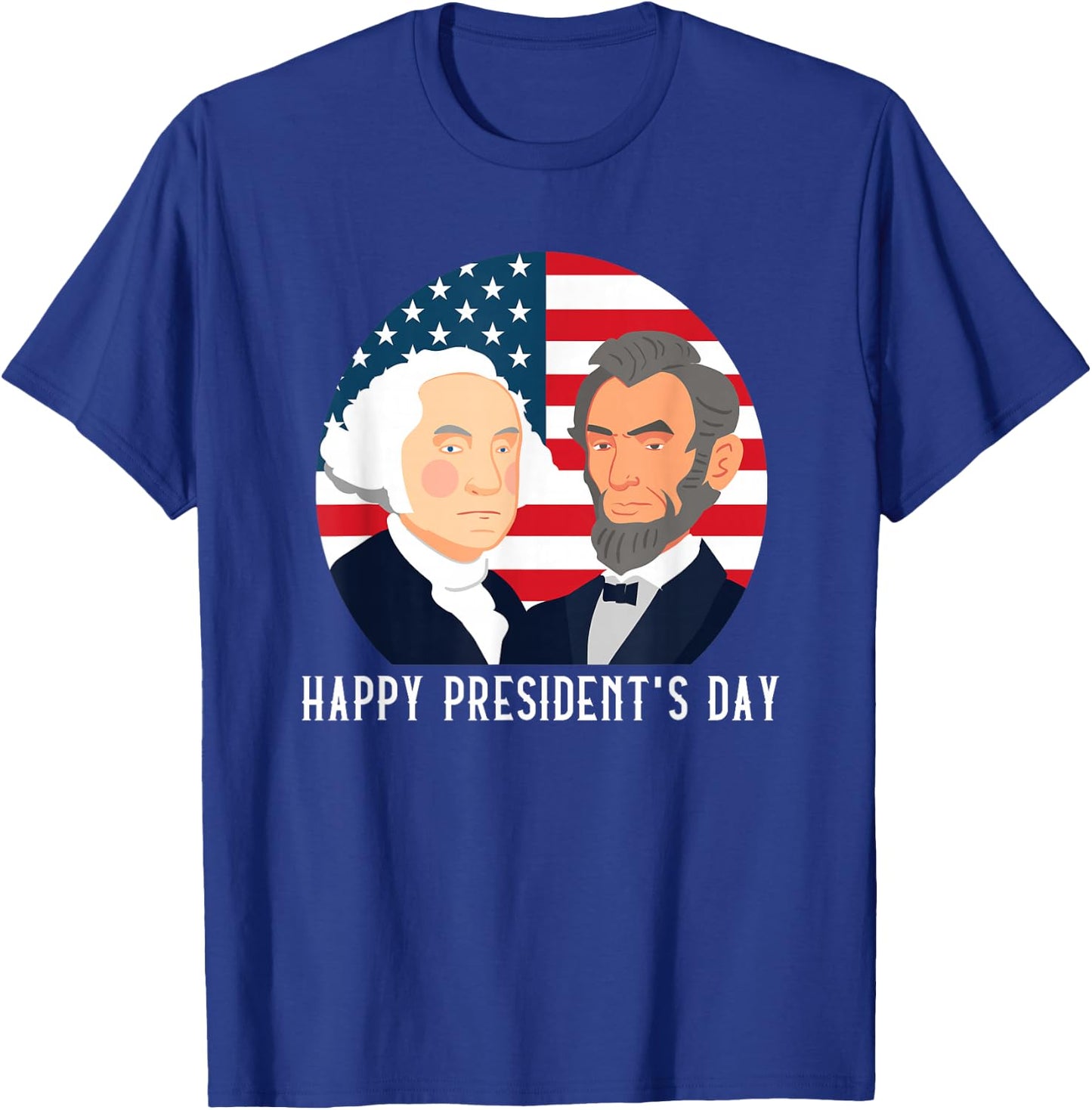 Happy President's Day Washington Lincoln Costume Outfit T-Shirt - T-Shirt | Royal