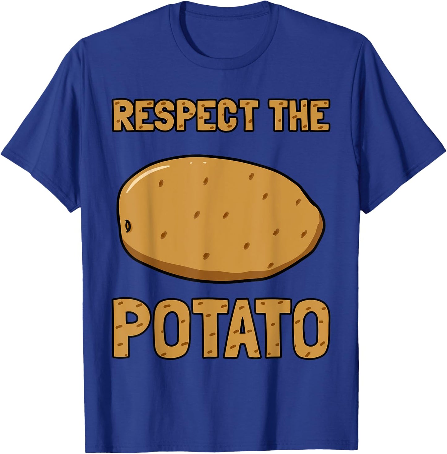 Respect The Potato Tater Stud Tattie Vegan Keto Lover Gift T-Shirt - T-Shirt | Royal