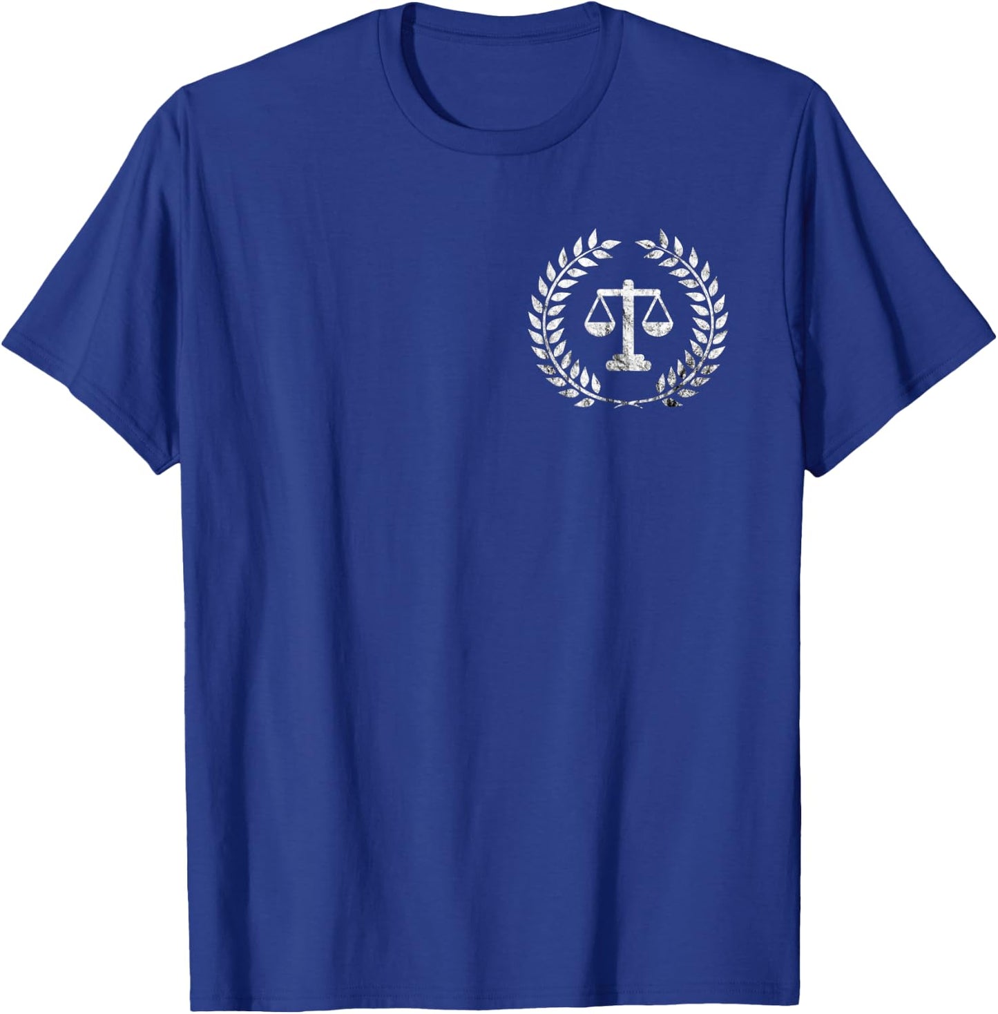 Law Balance Scale Justice Court Lawyer Vintage Distressed Lawyer Scale Justice Law Student Law School T-Shirt - T-Shirt | Royal