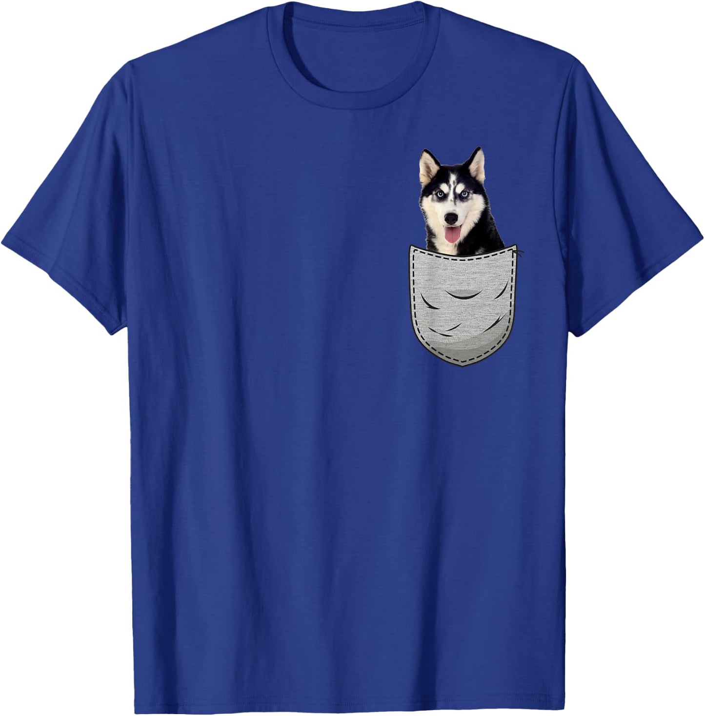 Siberian Husky Sibe Chukcha Pocket Bag for Dog Owners T-Shirt - T-Shirt | Royal
