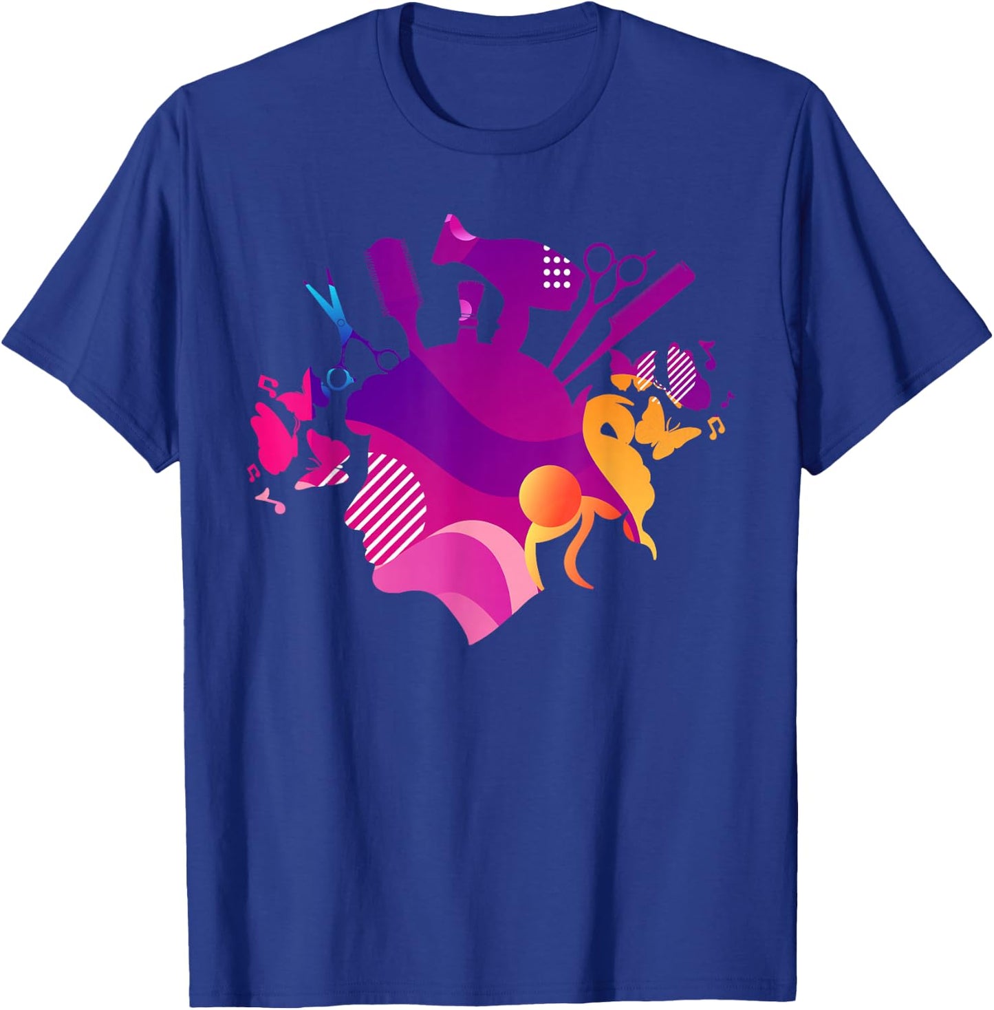 Hairdresser Hairstylists Hairdressing Hairstyling Beautician T-Shirt - T-Shirt | Royal