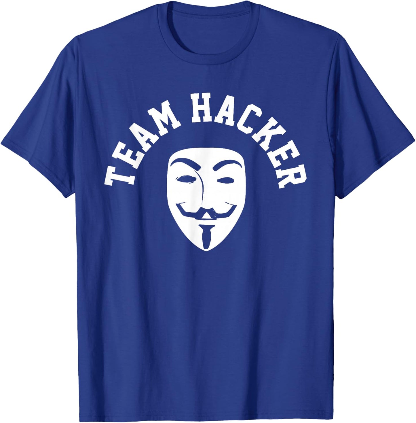 Hacker Anonymous Mask Gift Computer Funny T-Shirt - T-Shirt | Royal