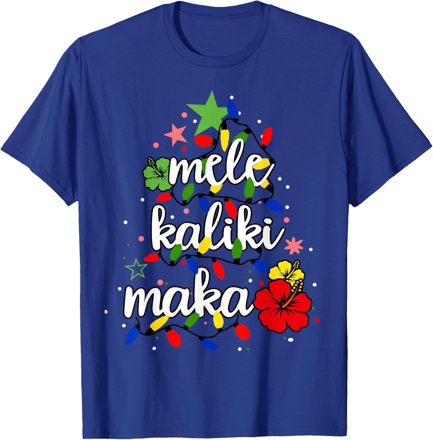 Mele Kalikimaka Shirt Kids Toddler Christmas Tree Hawaiian T-Shirt - T-Shirt | Royal