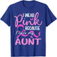 I Wear Pink Because I Love My Aunt Butterfly Breast Cancer T-Shirt - T-Shirt | Royal
