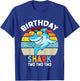 2nd Birthday Boy Shark 2 Year Old Boys Matching Family T-Shirt - T-Shirt | Royal