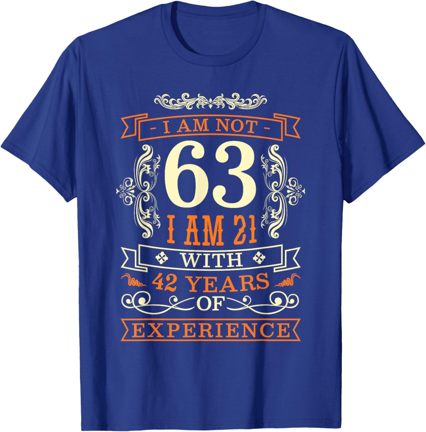 63rd Birthday Man Woman 63 Year Old Gift T-Shirt - T-Shirt | Royal