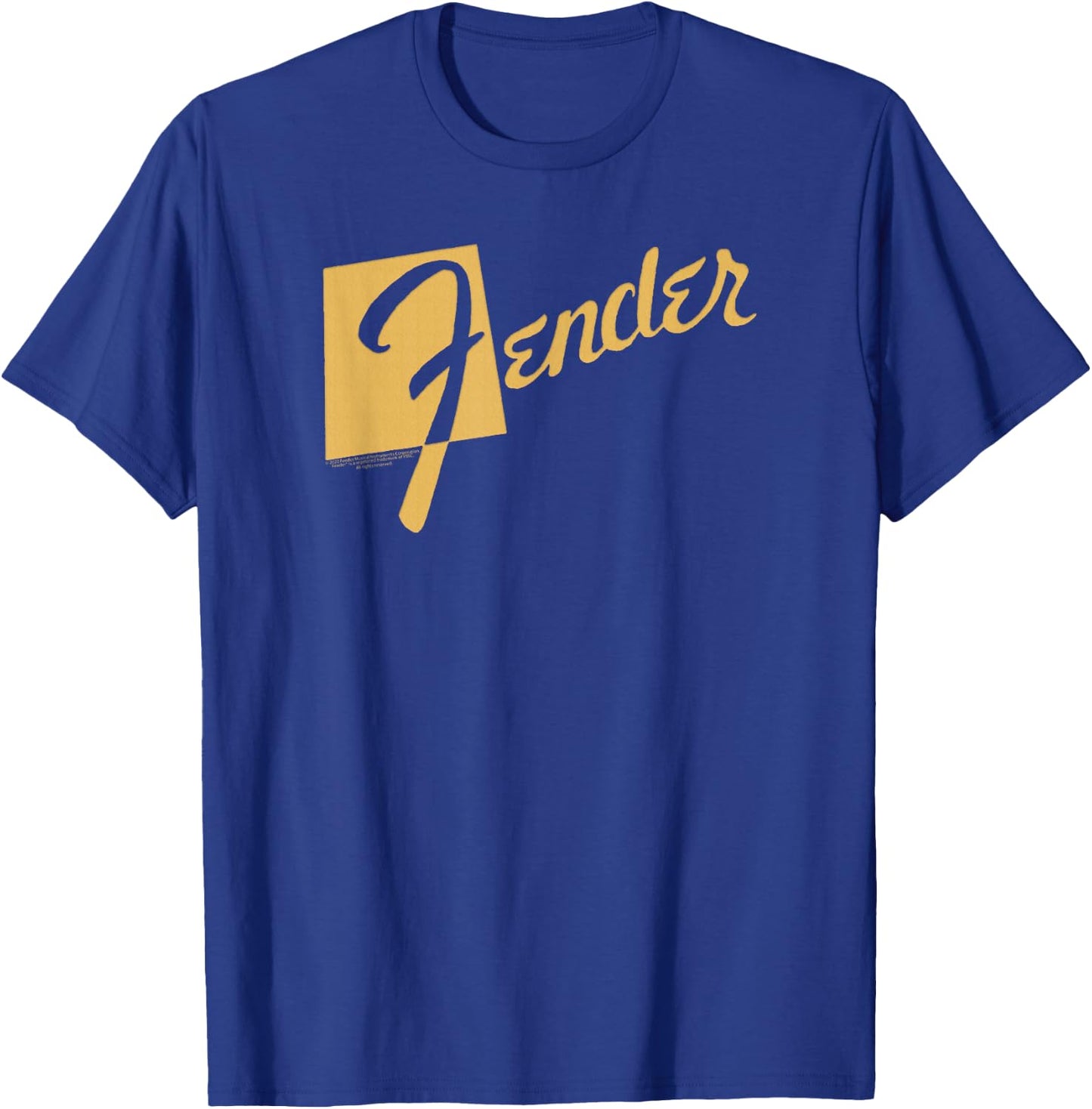 Fender Classic Retro Orange Logo Small T-Shirt - T-Shirt | Royal