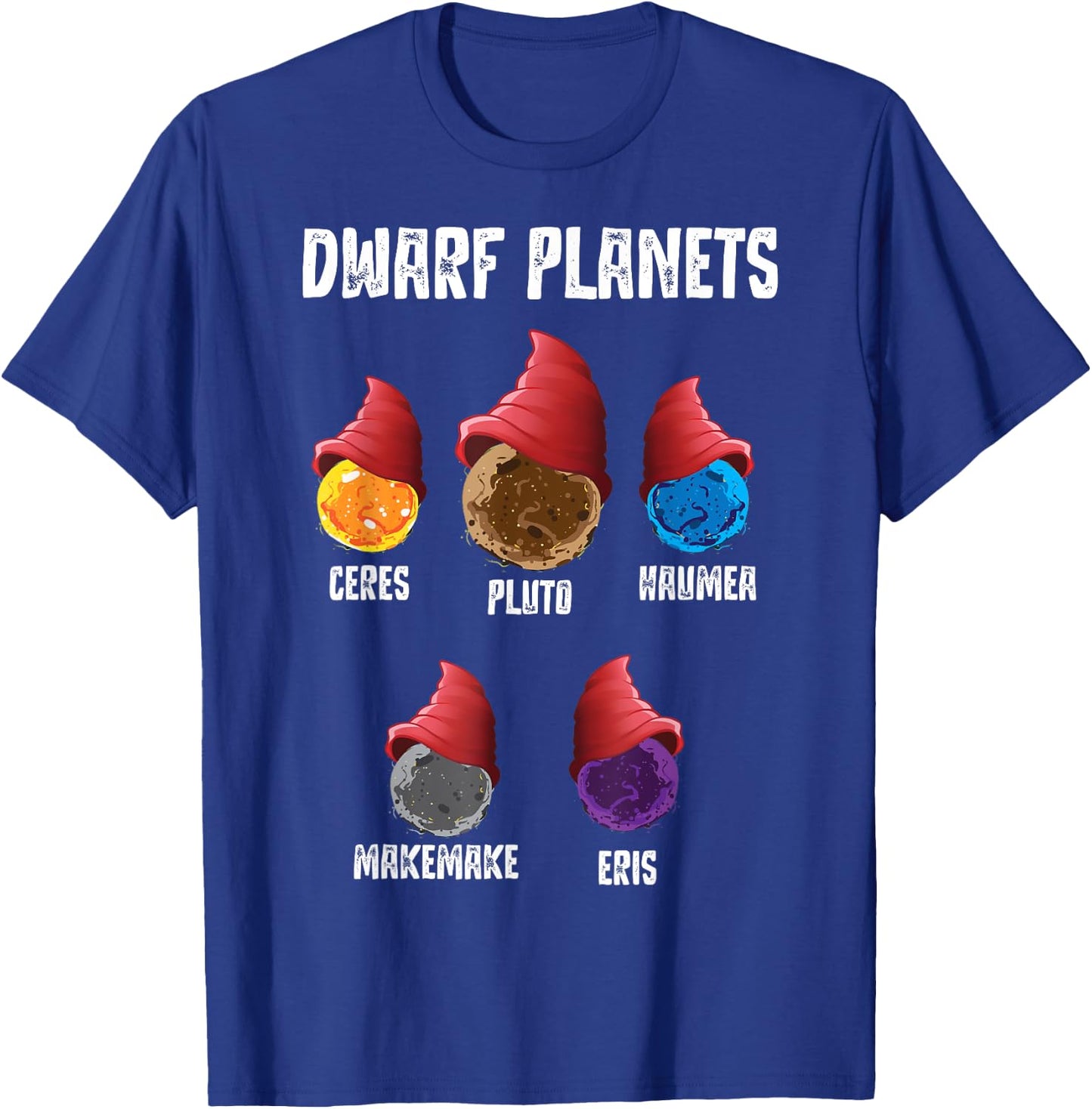 Solar System Dwarf Planets Outer Space Astronaut T-Shirt - T-Shirt | Royal
