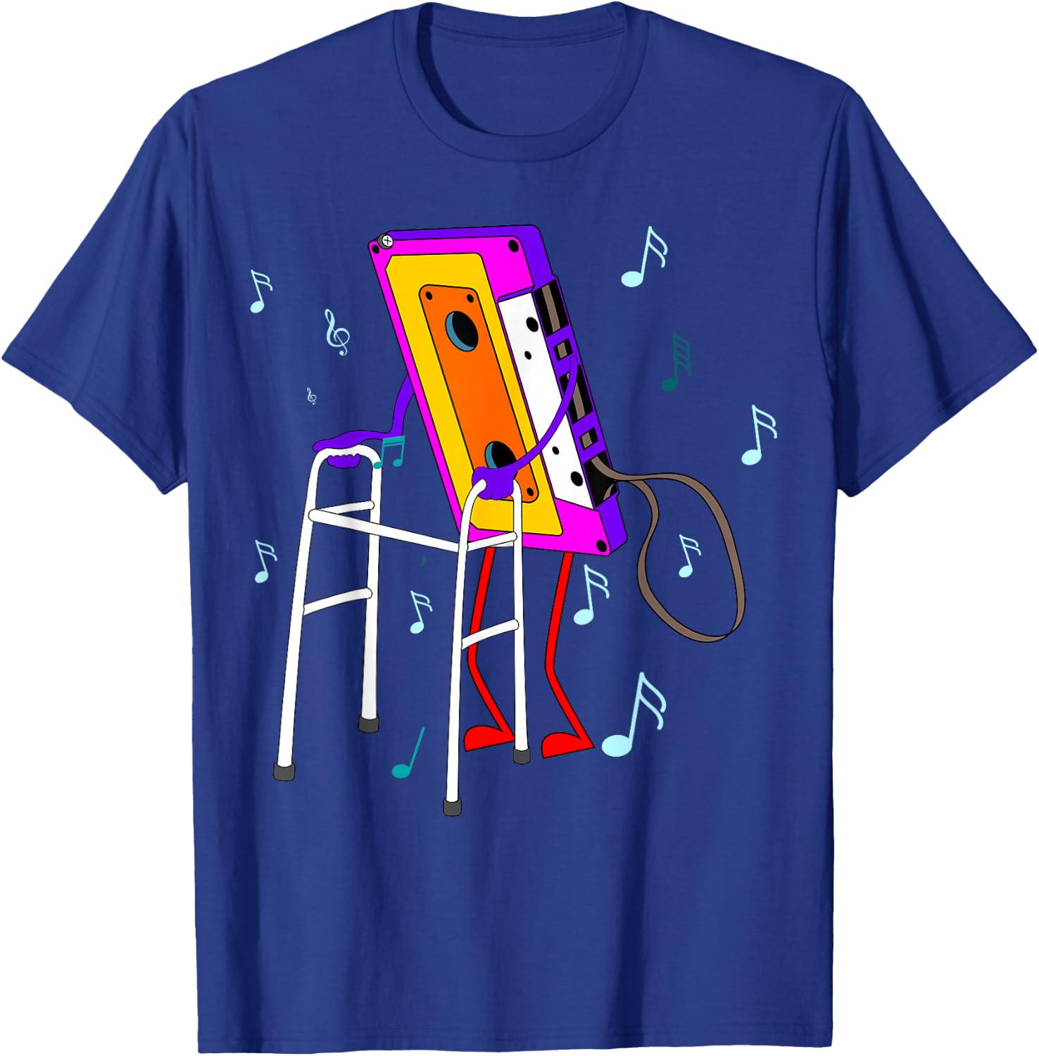 Cassette Tape Retro Vintage 70's 80's 90's Music T-Shirt - T-Shirt | Royal