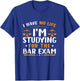 Funny I Have No Life I'm Studying For The Bar Exam Lawyer T-Shirt - T-Shirt | Royal
