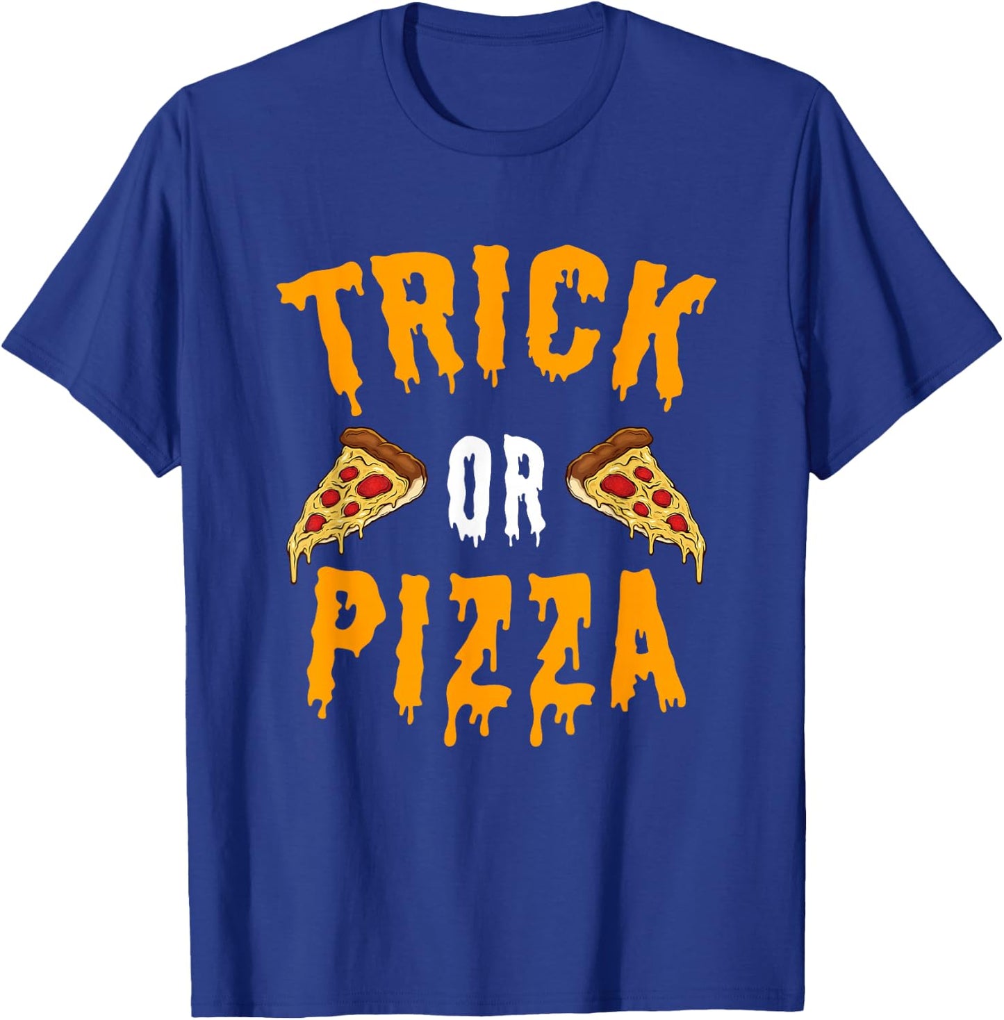 Trick Or Pizza Funny Lazy Halloween Costume for Pizza Lovers T-Shirt - T-Shirt | Royal