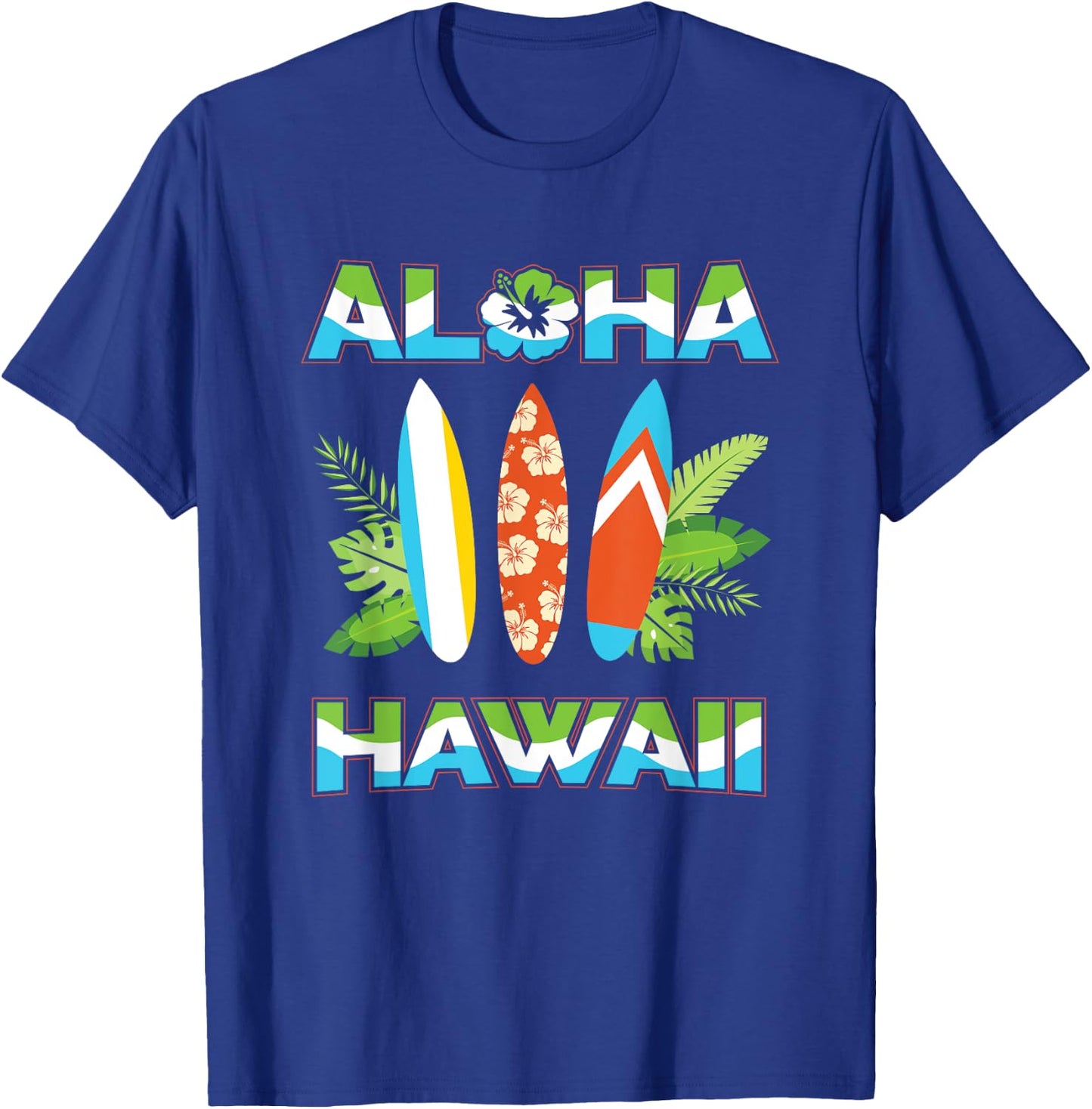 Hawaii Hawaiian Beach Aloha Summer Vacation Gifts Souvenir Women Kids T-Shirt - T-Shirt | Royal