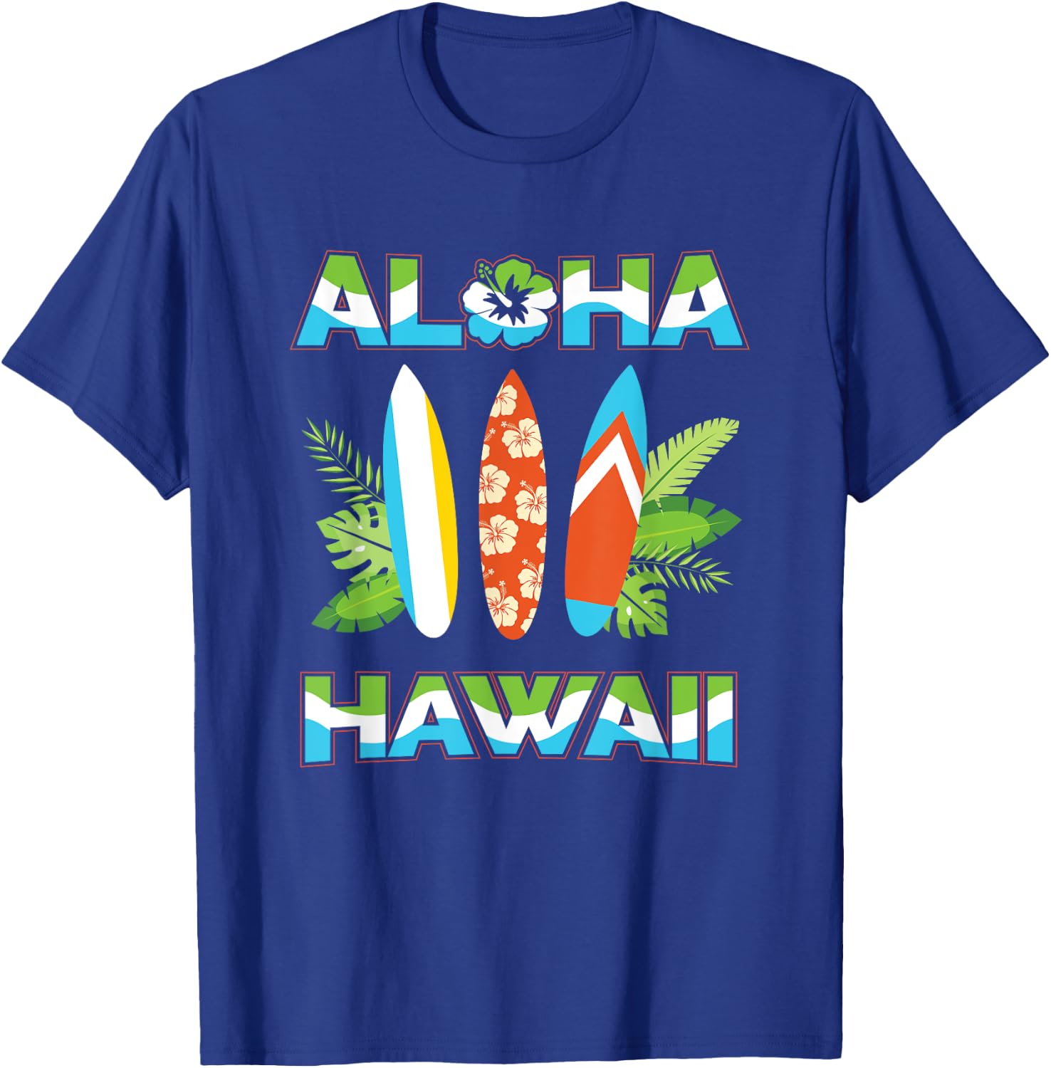 Hawaii Hawaiian Beach Aloha Summer Vacation Gifts Souvenir Women Kids T-Shirt - T-Shirt | Royal