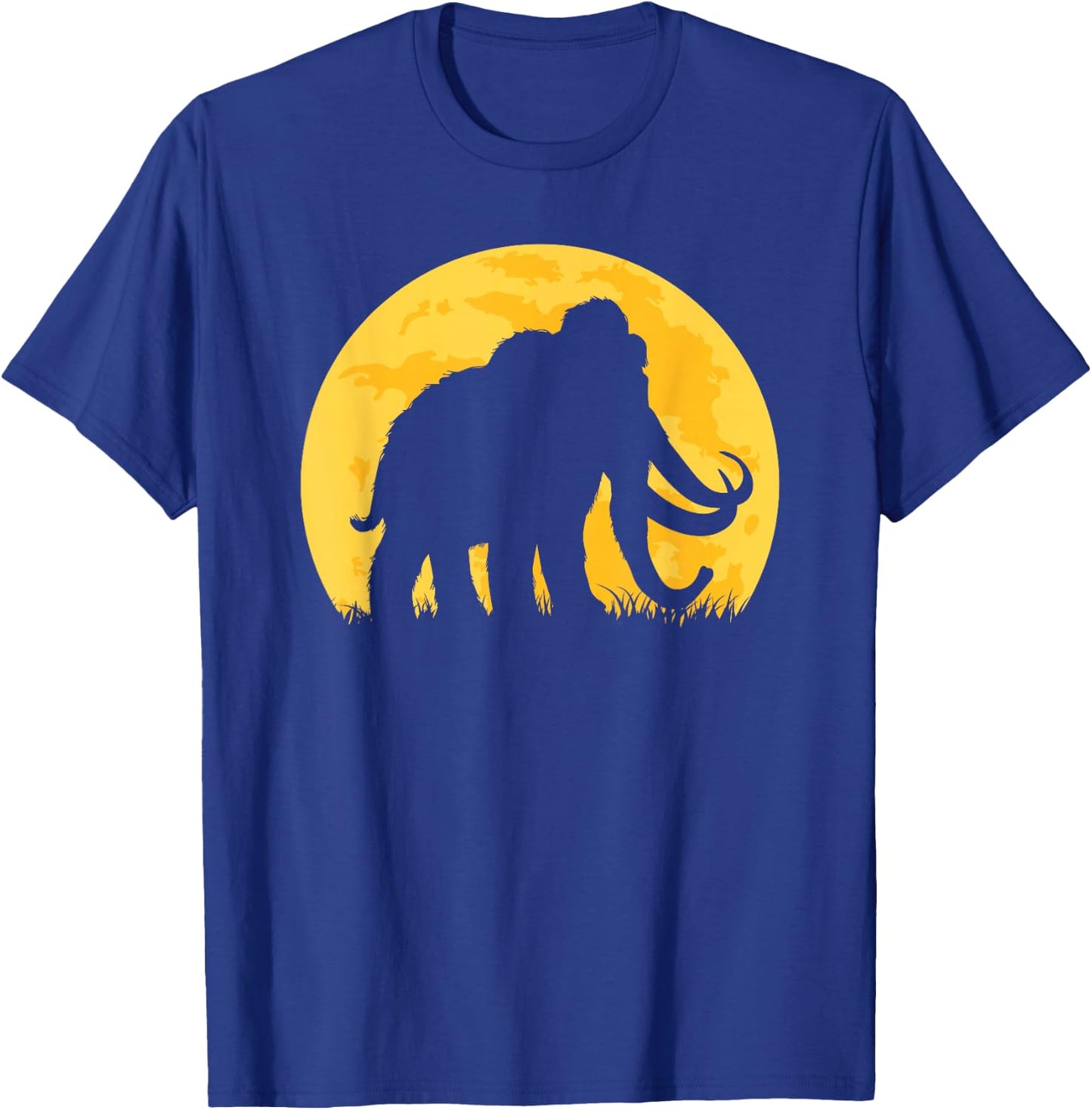 Woolly Mammoth Moon Sunset Prehistoric Animal T-Shirt - T-Shirt | Royal