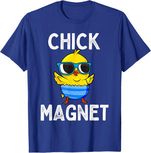 Chick Magnet Funny Easter Cute Baby Chicken Lover Kids Boys T-Shirt - T-Shirt | Royal