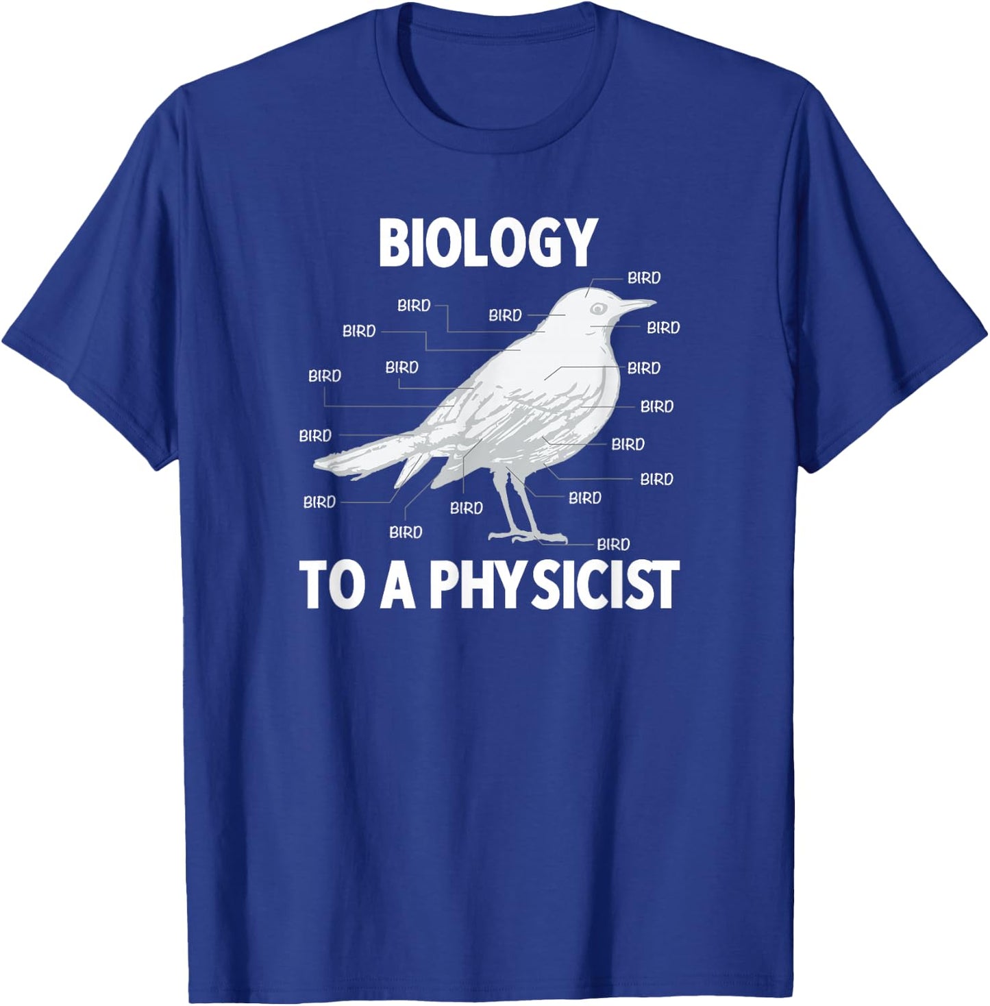 Biology to a Physicist - Funny Physics Shirt T-Shirt - T-Shirt | Royal