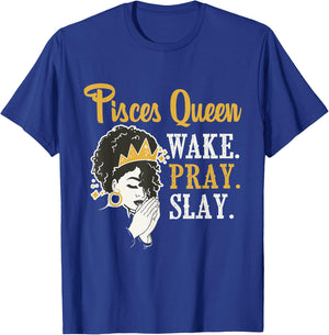 Pisces Queen - Astrology Zodiac Sign Horoscope T-Shirt - T-Shirt | Royal