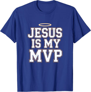 Jesus Is My MVP Perfect Christian Baseball Sport Gifts Men T-Shirt - T-Shirt | Royal