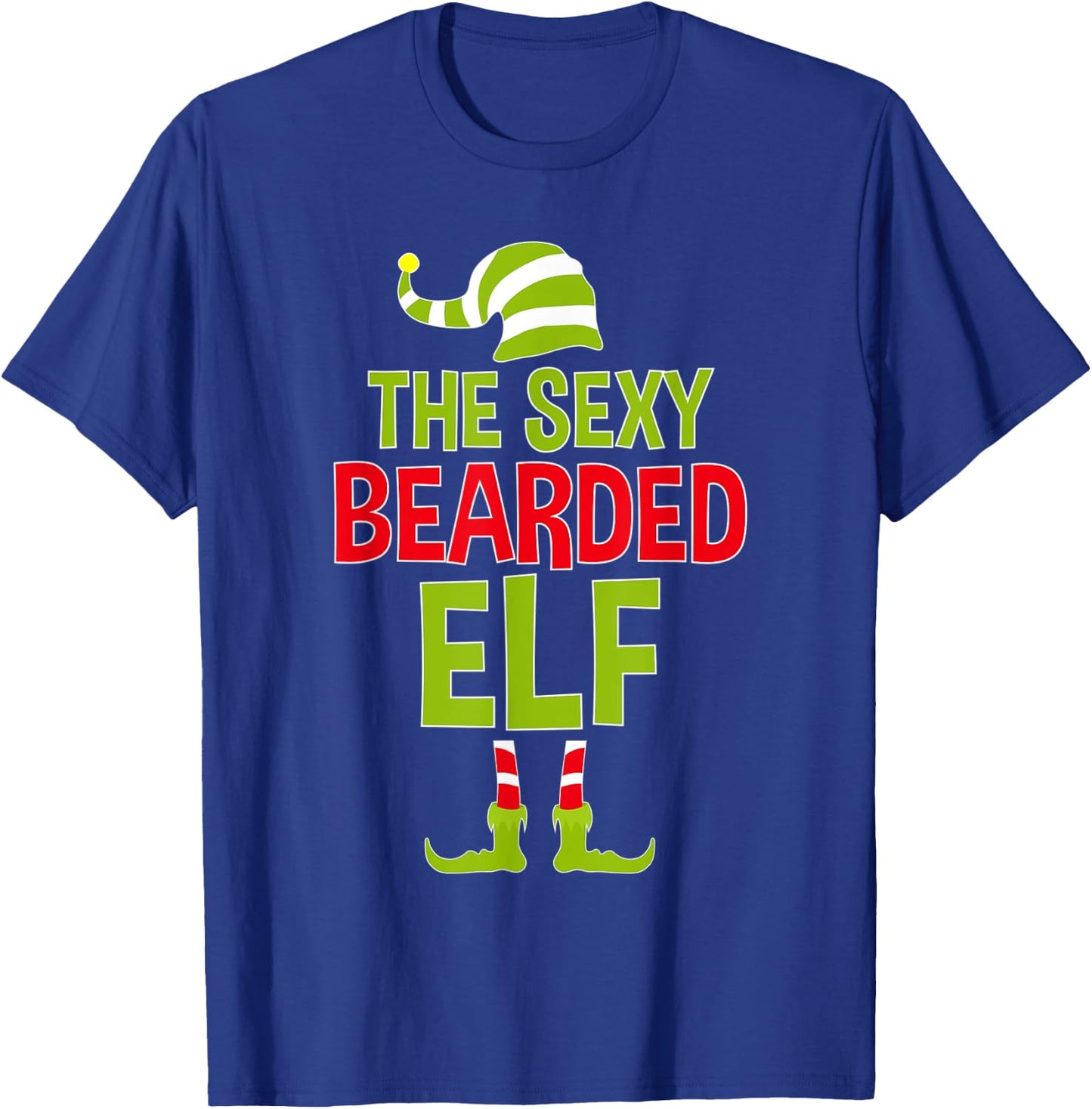 The Sexy Bearded Elf Matching Family Christmas Bearded T-Shirt - T-Shirt | Royal