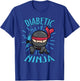 Diabetic Ninja Type 1 TD1 Diabetes Awareness Month Warrior T-Shirt - T-Shirt | Royal