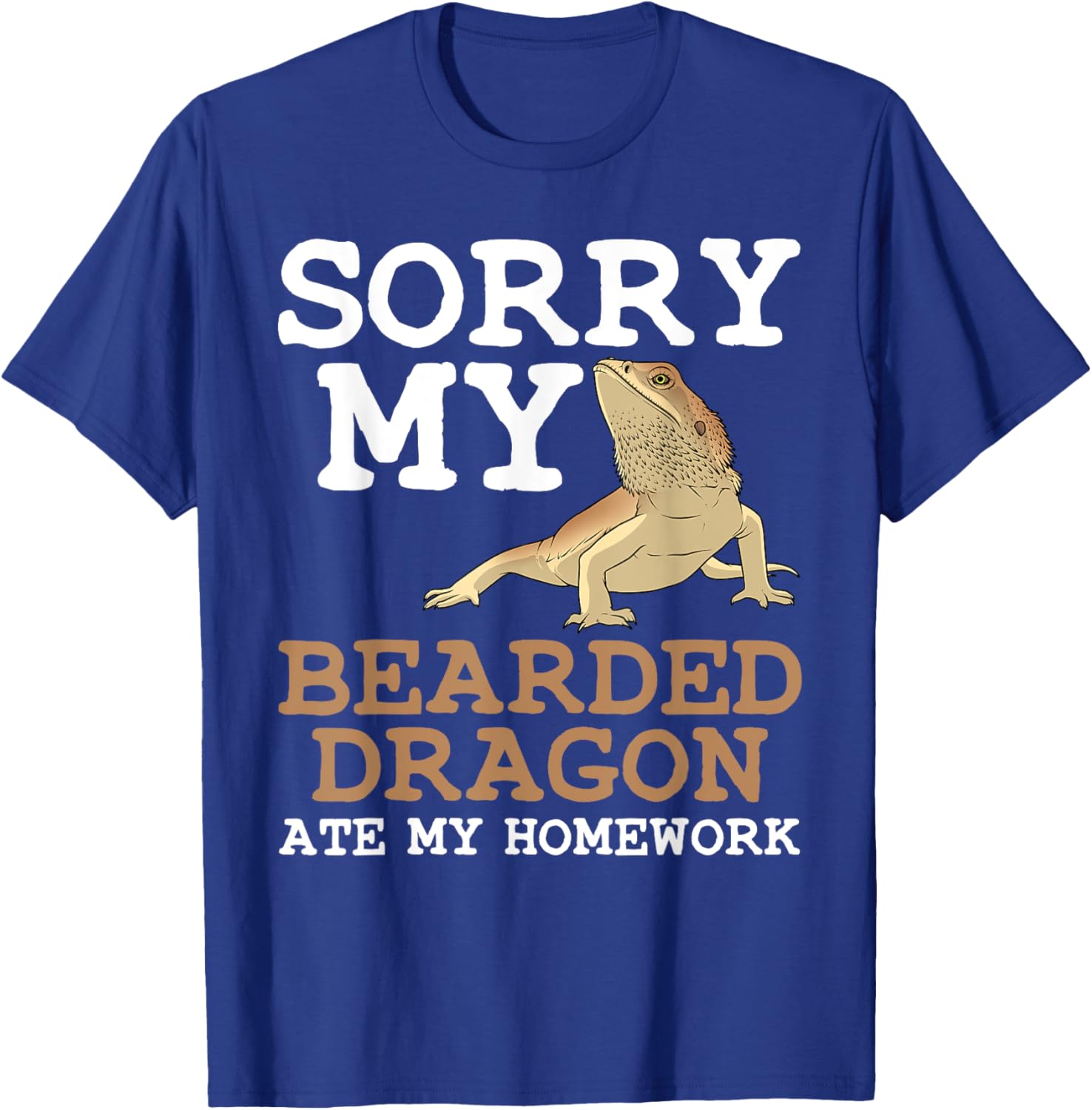Funny Bearded Dragon Gift Kids Boys Girls Lizard Lovers T-Shirt - T-Shirt | Royal