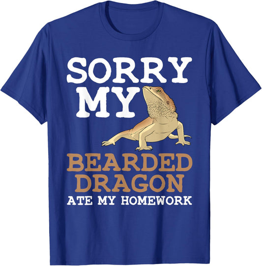 Funny Bearded Dragon Gift Kids Boys Girls Lizard Lovers T-Shirt - T-Shirt | Royal