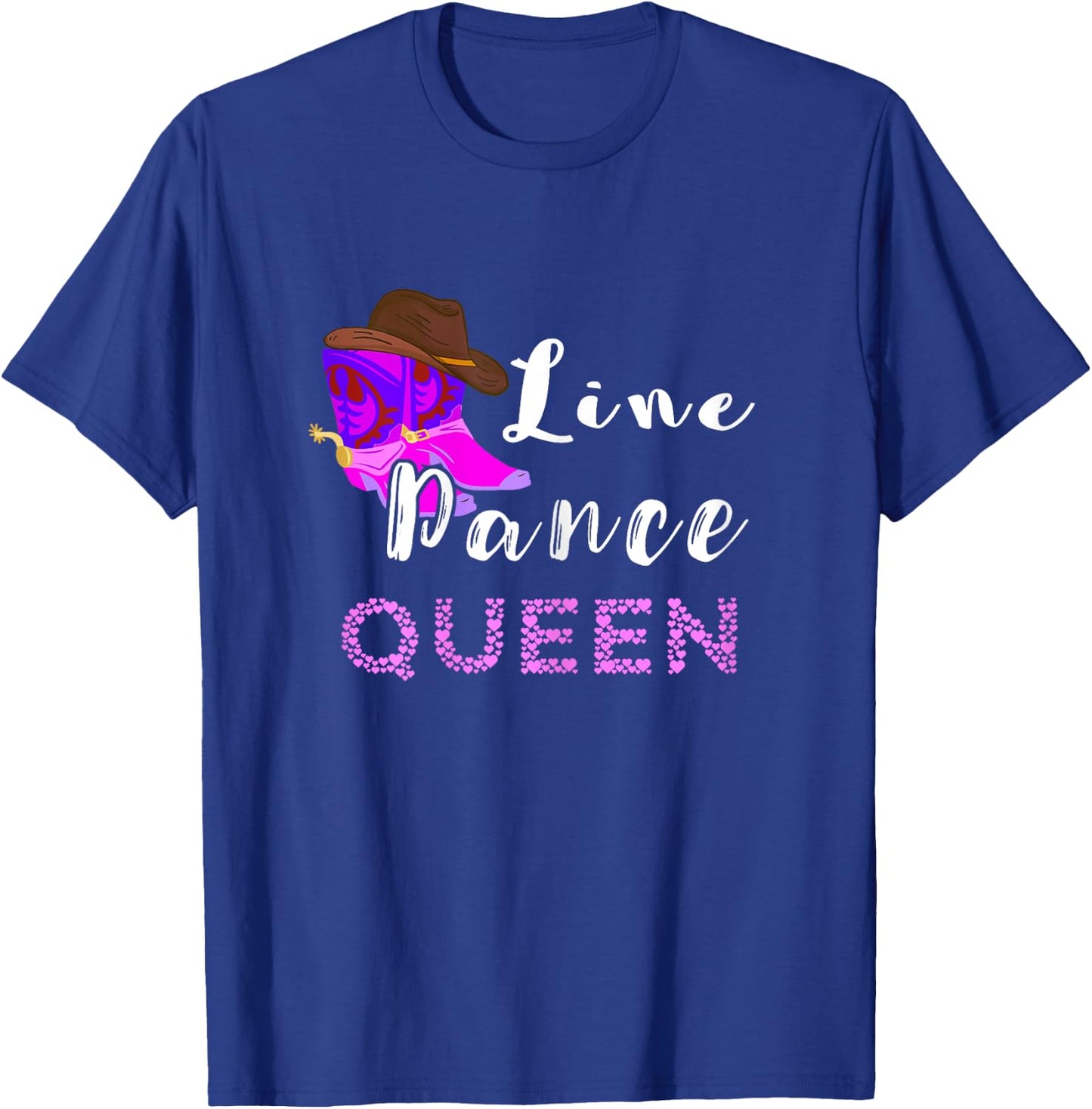 Line Dance Queen Line Dancing Western Country Dance T-Shirt - T-Shirt | Royal