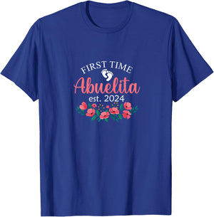 First Time Abuelita 2024 Gifts Promoted to Spanish Grandma T-Shirt - T-Shirt | Royal