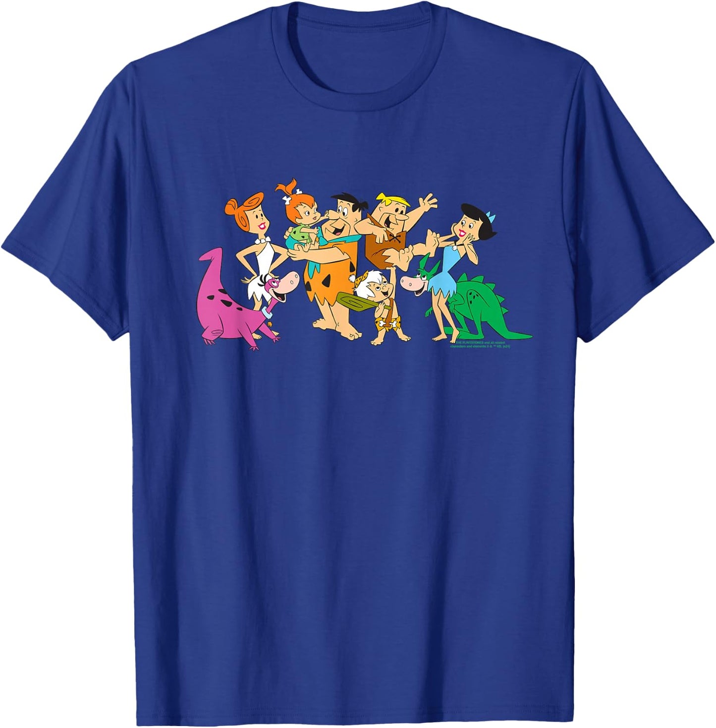 The Flintstones Fred Wilma Barney Group Photo T-Shirt - T-Shirt | Royal