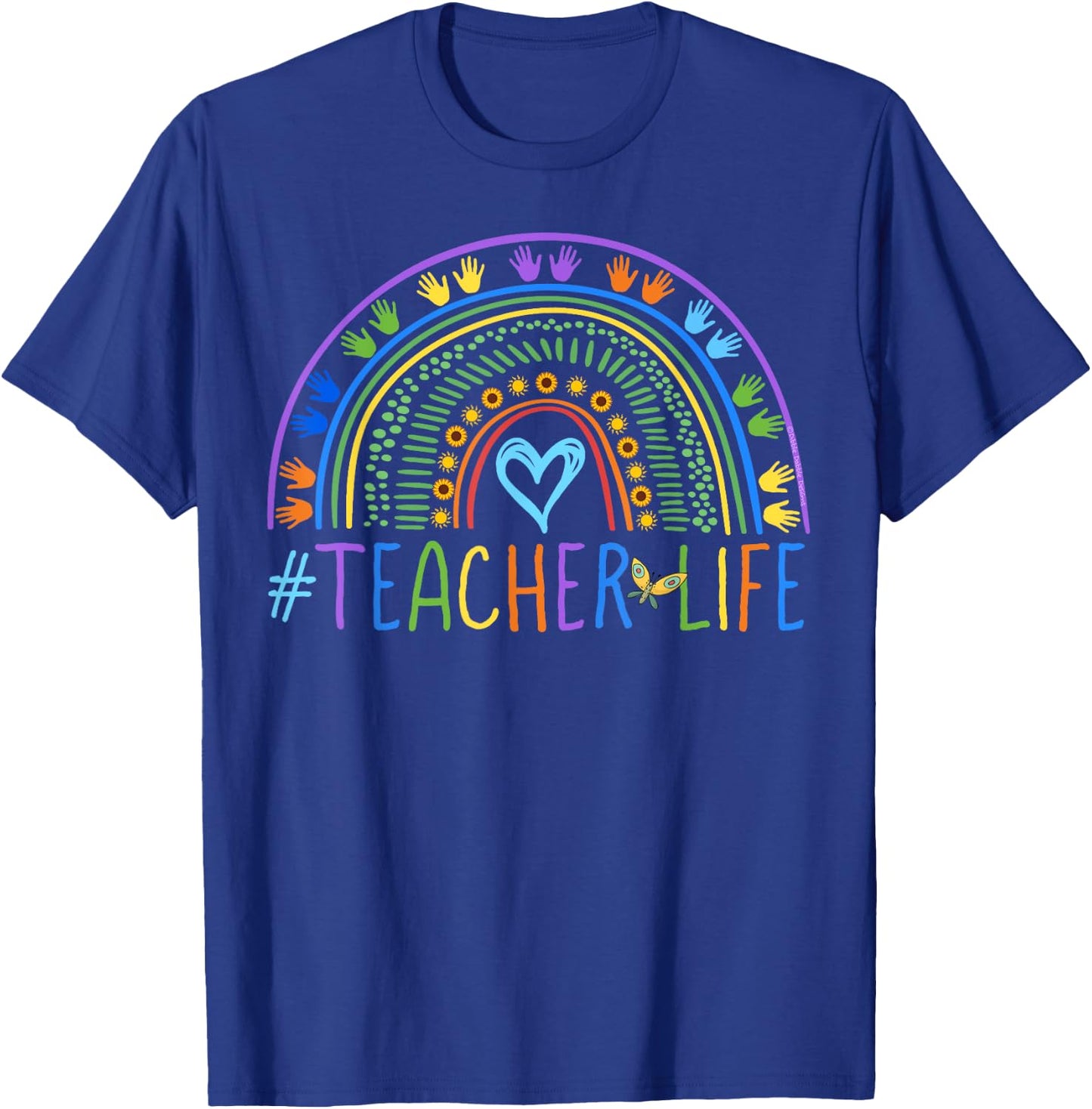 Little Hands Teacher Life Colorful Rainbow - Teachers Women T-Shirt - T-Shirt | Royal