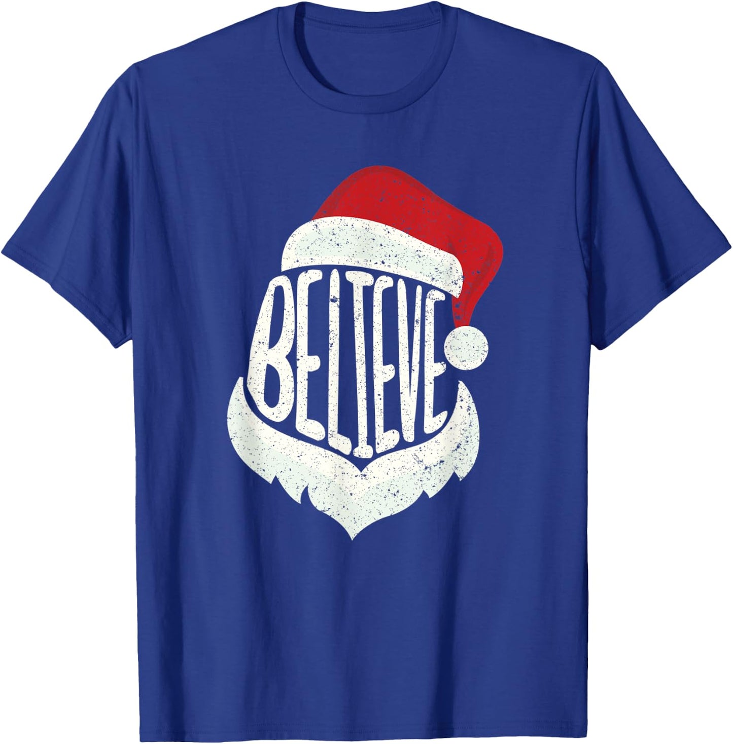 Funny Family Christmas Believe Santa Claus Cute Xmas Holiday T-Shirt - T-Shirt | Royal