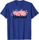 Tomodachi Bachan , Men's Grey Floral , Small, , Short Sleeve T-Shirt - T-Shirt | Royal