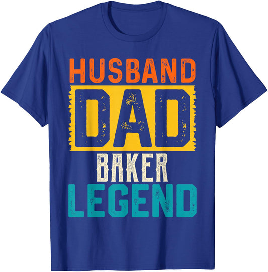 Husband Dad BAKER Legend Father's Day BAKERS T-Shirt - T-Shirt | Royal