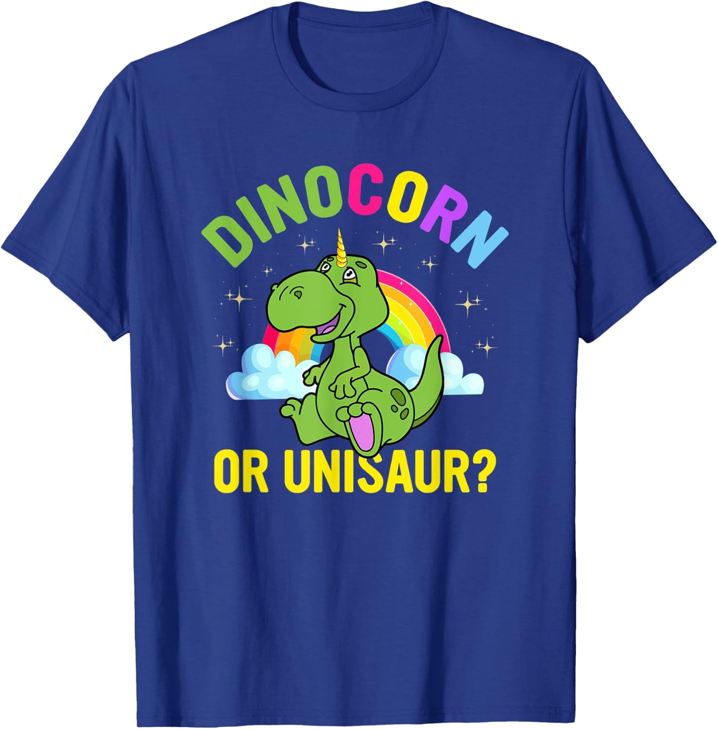 Dinosaur TRex Unicorn Funny Dino dinosaur Mama dad T-Shirt - T-Shirt | Royal