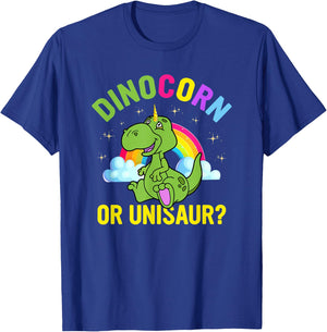 Dinosaur TRex Unicorn Funny Dino dinosaur Mama dad T-Shirt - T-Shirt | Royal