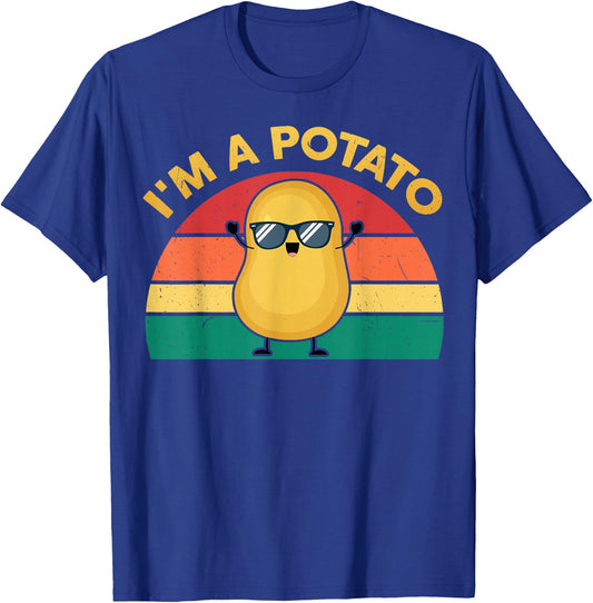 Funny I'm A Potato-Shirt Kids Boy Girl Toddler Cute Graphic T-Shirt - T-Shirt | Royal