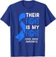 Their Fight My Fight Child Abuse Awareness April Blue Ribbon T-Shirt - T-Shirt | Royal