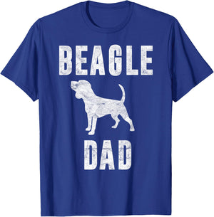 Vintage Beagle Dad Dog Daddy Beagle Father T-Shirt - T-Shirt | Royal