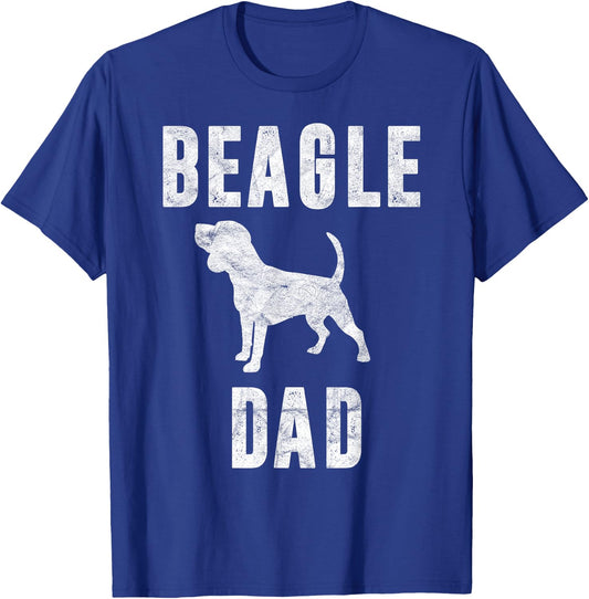 Vintage Beagle Dad Dog Daddy Beagle Father T-Shirt - T-Shirt | Royal
