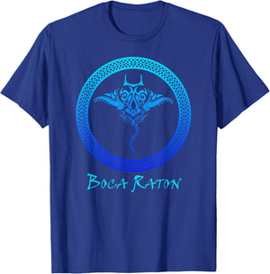 Boca Raton, Florida Vintage Retro Tribal Stingray Vacation T-Shirt - T-Shirt | Royal