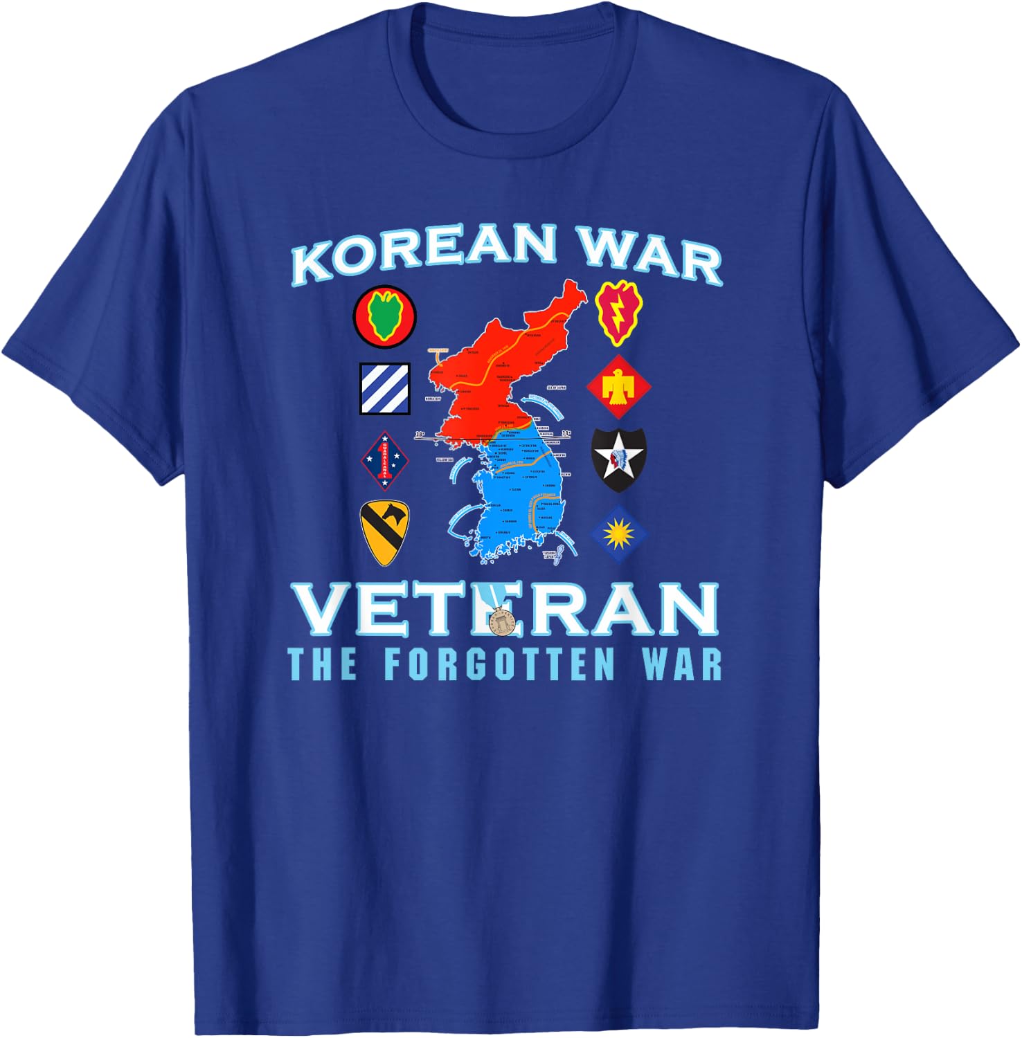 Korean War Veteran the Forgotten War T-Shirt - T-Shirt | Royal