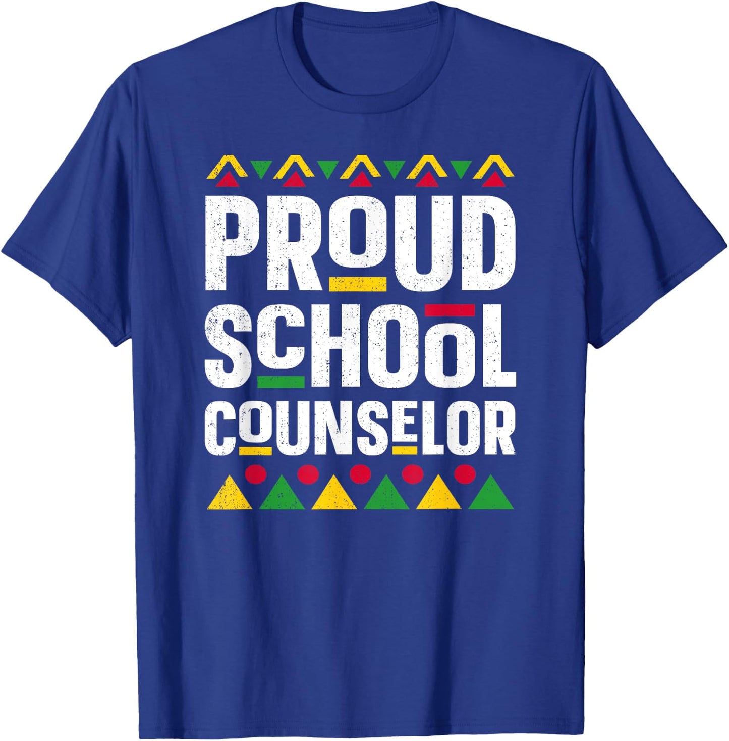 Proud School Counselor Africa Pride Black History Month T-Shirt - T-Shirt | Royal