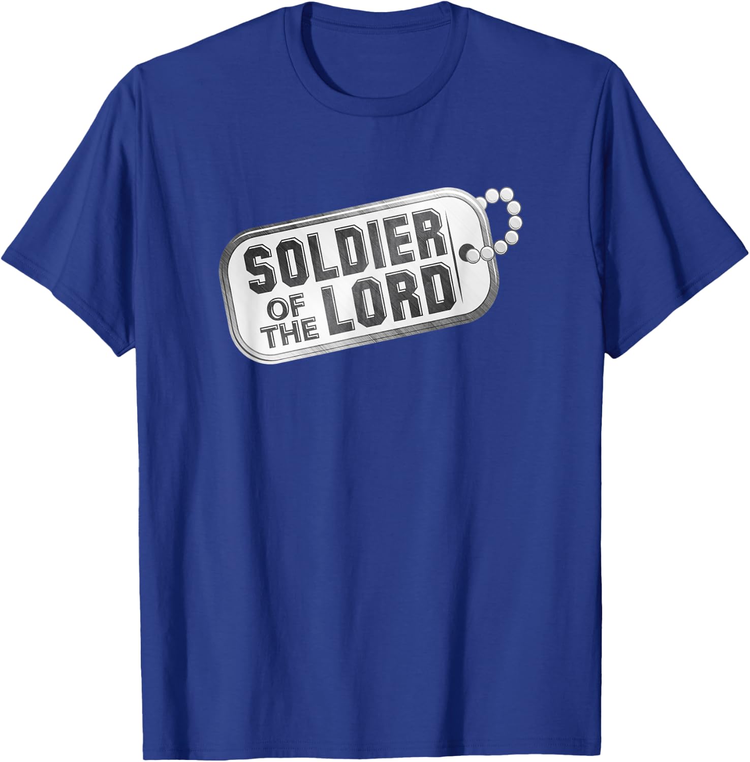 Servant of Christ Christian Faith Soldier for Jesus Dog Tag Men T-Shirt - T-Shirt | Royal